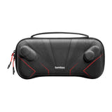 Tomtoc FancyCase-G02 - Étui pour ROG Ally et ROG Xbox Ally X (Midnight Black) : étui Tomtoc FancyCase-G02 Midnight Black fermé sur un bureau
