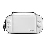Tomtoc FancyCase-G05 - Étui slim pour Nintendo Switch 2, 12 jeux (blanc) : étui Tomtoc FancyCase-G05 blanc fermé sur un tapis clair