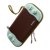 Tomtoc FancyCase-G05 - Étui slim Nintendo Switch 2, 12 jeux (ChocoMint) : étui Tomtoc FancyCase-G05 ChocoMint à côté d'une console