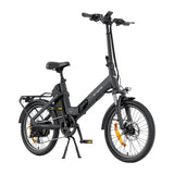 ENGWE O20 Boost - Vélo électrique pliant 20 pouces, 720 Wh, 141 km (gris) : moteur de moyeu mis en évidence pendant le roulage