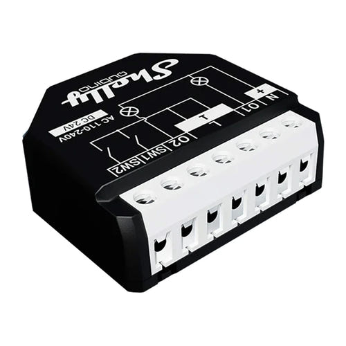 Shelly - Micromodule 2 canaux Z-Wave avec mesure d'énergie