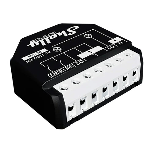 Shelly - Micromodule 2 canaux Z-Wave avec mesure d'énergie