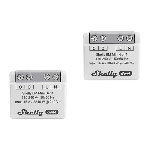 Shelly - Lot de 2 compteurs d'énergie connectés 16 A