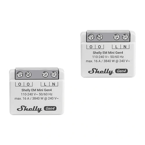 Shelly - Lot de 2 compteurs d'énergie connectés 16 A