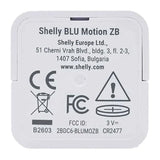 Shelly BLU Motion ZB - Capteur de mouvement Zigbee et Bluetooth sur pile : logement de la pile CR2477