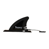FunWater ACC1180266 - Aileron de paddle 4 pouces (noir) : aileron installé sous une planche