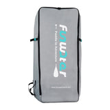 FunWater ACC1550199 - Sac à dos de transport pour paddle (gris) : sac chargé avec une planche roulée