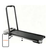 ACEZOE P12 - Tapis de course pliable 2 en 1 à inclinaison réglable, noir et gris