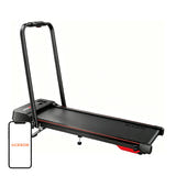 ACEZOE P12 - Tapis de course pliable 2 en 1 à inclinaison réglable, noir et rouge