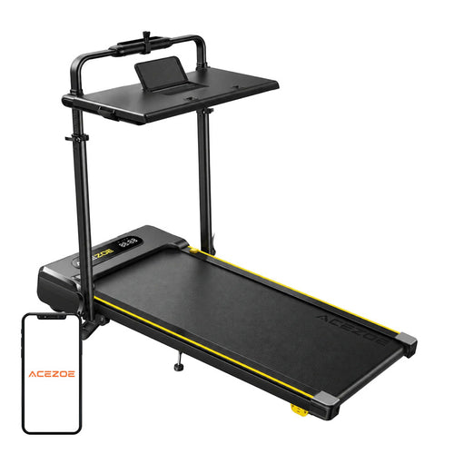 ACEZOE P20 - Tapis de course pliable 3 en 1, noir et jaune - visuel 1