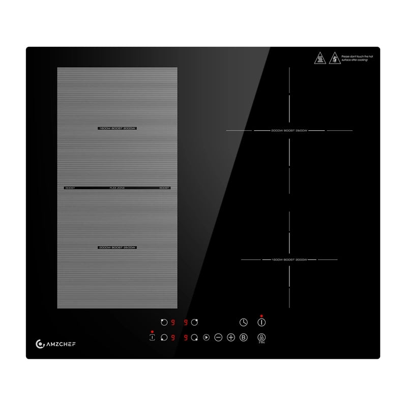 AMZCHEF CE-FS-I72S-FFDD07 - Plaque induction 4 zones, Flex Zone et pause - visuel 1