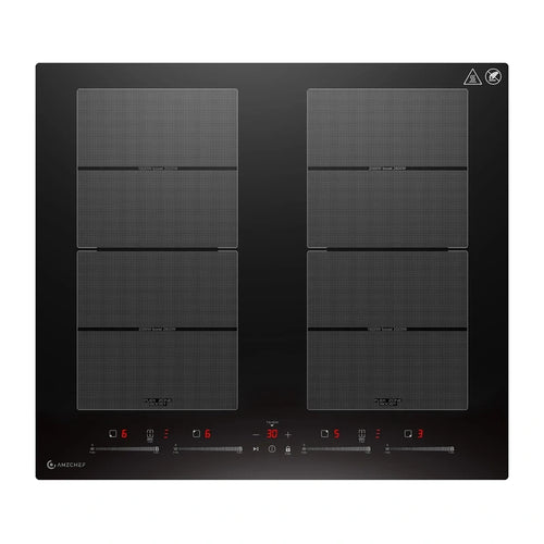 AMZCHEF CE-FS-I74S-FFDD10 - Plaque induction 7400 W, 2 FlexZone et mode BBQ - visuel 1