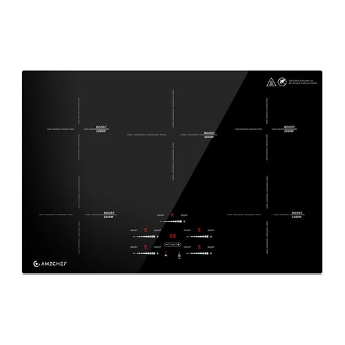 AMZCHEF CE-FS-I95S-GFFDD0 - Plaque induction 5 zones 9500 W, largeur 77 cm - visuel 1