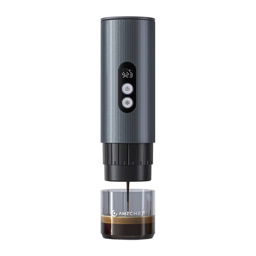 AMZCHEF CE-GC-CP024-BU - Machine à café portable 20 bars, capsules et moulu : extraction tasse