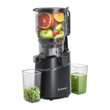 AMZCHEF SJ-036CBK - Extracteur de jus 250 W à alimentation automatique noir : profil