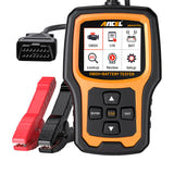 ANCEL AD410 Pro - Lecteur OBD2 et testeur de batterie 2 en 1, écran couleur 2,4 pouces : connecteur OBD2 seize broches