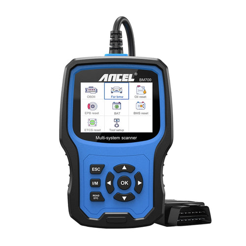 ANCEL BM700 - Valise de diagnostic OBD2 tous systèmes pour BMW, MINI et Rolls-Royce : écran