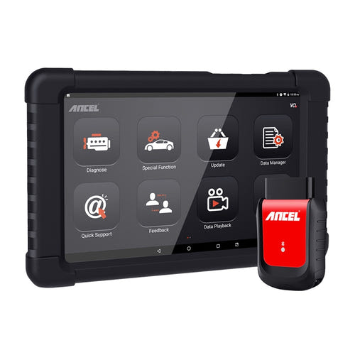 Ancel X6 - Valise de diagnostic auto OBD2 professionnelle 10,1 pouces : tablette 10 pouces atelier