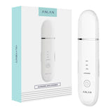 ANLAN ALCPJ07-02 blanc - Appareil de soin du visage à ultrasons 4 modes : sa pochette