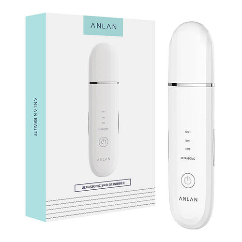 ANLAN ALCPJ07-02 blanc - Appareil de soin du visage à ultrasons 4 modes : sa pochette