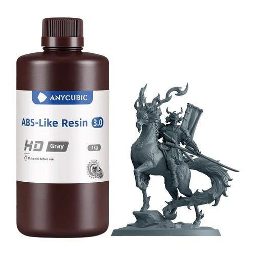 ANYCUBIC ABS-Like Resin 3.0 - résine 3D grise résistante aux chocs : gris flacon