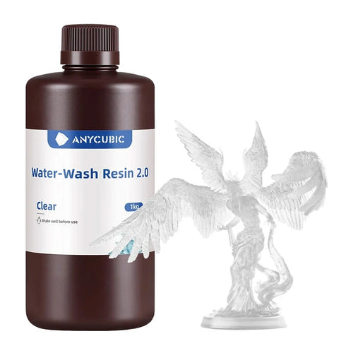 ANYCUBIC Water-Wash Resin 2.0 transparente 1 kg - résine lavable à l'eau pour imprimante LCD et DLP - visuel 1