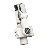 AOCHUAN Smart M1 Pro - Stabilisateur smartphone 4-en-1 léger avec suivi IA (blanc) : mur rouge