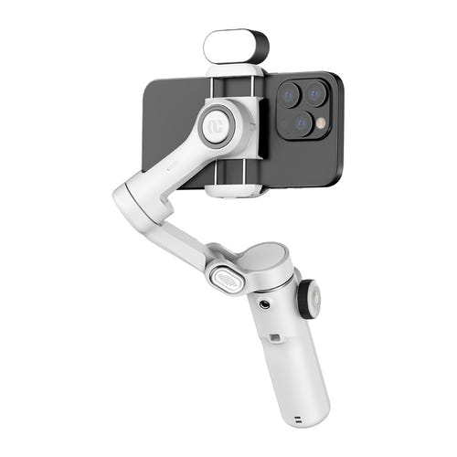 AOCHUAN X2 RGB - Stabilisateur 3 axes avec module lumineux (blanc) (vue 3)