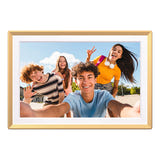 ARZOPA D14 Golden - Cadre photo numérique 14 pouces Wi-Fi tactile, coloris or : dalle tactile 14 pouces