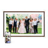 ARZOPA D156 - Cadre photo numérique 15,6 pouces Full HD, brun foncé : diaporama plein écran