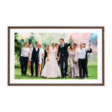 ARZOPA D156 - Cadre photo numérique 15,6 pouces Full HD, brun foncé : support posé meuble