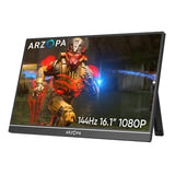 ARZOPA Z1FC - Écran portable 16,1 pouces Full HD 144 Hz : mode portrait vertical