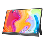 ARZOPA Z1RC - Écran portable 16 pouces 2560 x 1600, noir : pied intégré profil