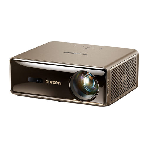 Aurzen Eazze D1 Max - Vidéoprojecteur Full HD 1000 lumens ANSI sous Google TV : façade métallique flancs perforés