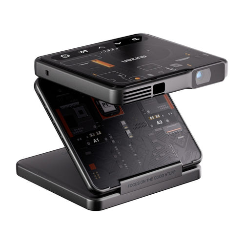 Aurzen ZIP Cyber - Vidéoprojecteur portable pliable DLP 720p, 100 lumens ANSI : projection plafond table de nuit