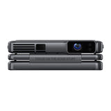 Aurzen ZIP - Vidéoprojecteur portable pliable DLP 720p, coloris gris : projection mur salon zip gris
