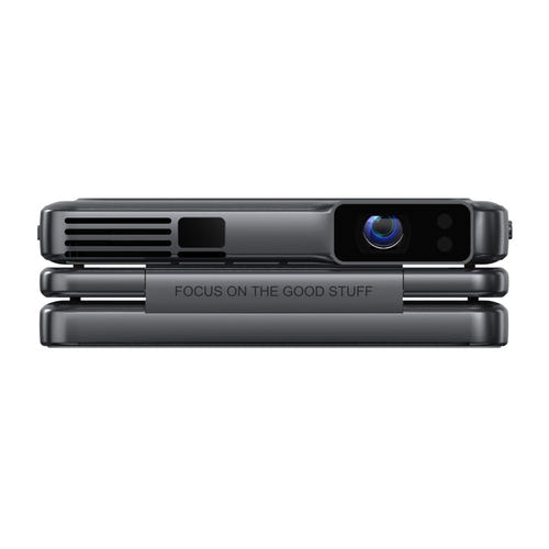 Aurzen ZIP - Vidéoprojecteur portable pliable DLP 720p, coloris gris : projection mur salon zip gris
