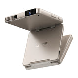 Aurzen ZIP - Vidéoprojecteur portable pliable DLP 720p, coloris or : finition dorée boîtier plat