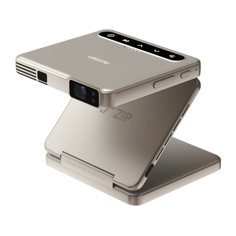Aurzen ZIP - Vidéoprojecteur portable pliable DLP 720p, coloris or - visuel 1