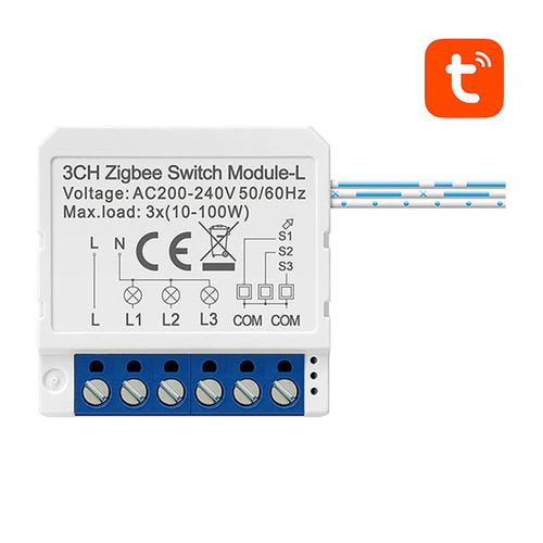 AVATTO LZWSM16-W3 - Module interrupteur ZigBee 3 canaux sans neutre