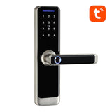 AVATTO SDL-A270-S - Serrure connectée Wi-Fi 5 modes d'ouverture (argent) : lecteur empreinte poignée