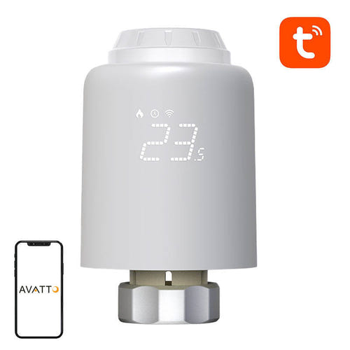 AVATTO TRV07 - Tête thermostatique connectée ZigBee 3.0 pour radiateur, blanche