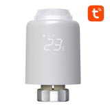AVATTO TRV07 - Tête thermostatique connectée ZigBee 3.0 pour radiateur, blanche : vanne thermostatique montée sur radiateur