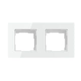 AVATTO TS20 - Cadre double pour modules 55 x 55 mm, blanc : verre blanc