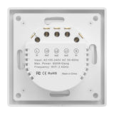 AVATTO TS20-EU-W3 - Interrupteur tactile connecté Wi-Fi 3 voies : plaque verre touches séparées