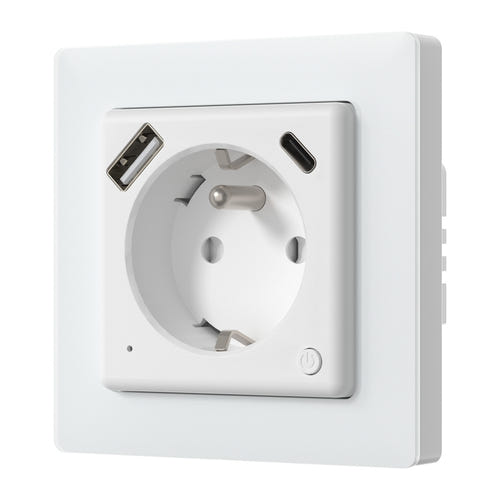 AVATTO WOT20-FR - Prise connectée encastrée Wi-Fi 16 A avec port USB-C