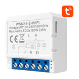 AVATTO WSM16-W2 - Module interrupteur connecté Wi-Fi 2 canaux, 2 × 150 W : raccordement deux circuits