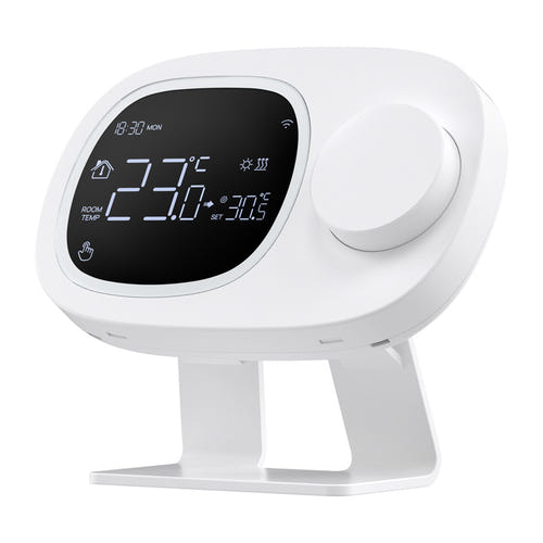 AVATTO WT598-1T1 - Thermostat connecté Wi-Fi et RF433, à poser ou à fixer au mur : posé bureau