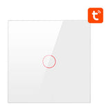 AVATTO ZTS02-EU-W1 - Interrupteur connecté tactile ZigBee 3.0, 1 voie, blanc : façade verre trempé 86 mm