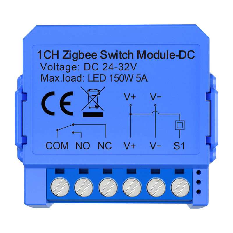 AVATTO ZWSM16-DC32V-1 - Module interrupteur ZigBee 3.0 à contact sec 12-32 V DC - visuel 1